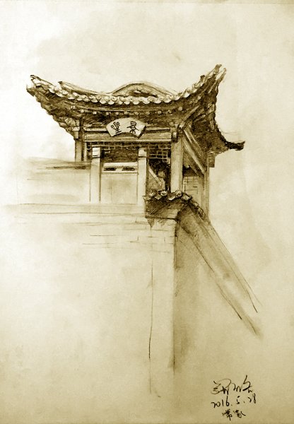 高一美术班山西写生作品集