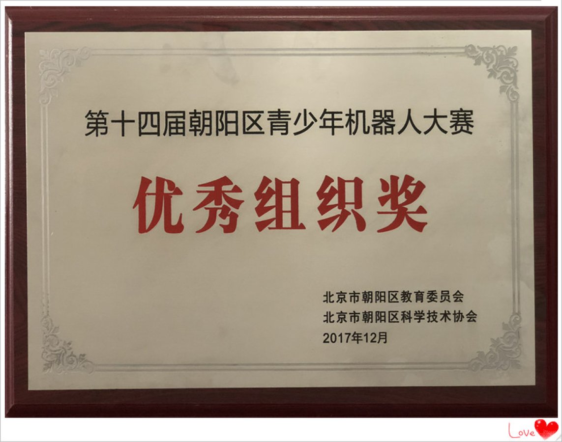 照片1 清华附中朝阳学校获优秀组织奖